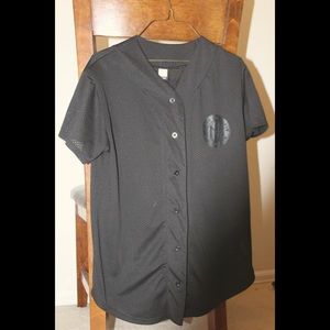Zumiez black jersey tshirt button up
